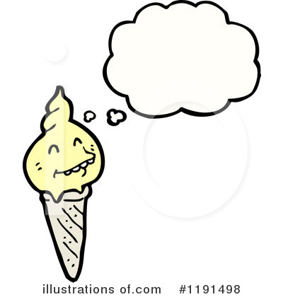 Royalty-Free (RF) Ice Cream Cone Clipart Illustration by lineartestpilot - Stock Sample #1191498
