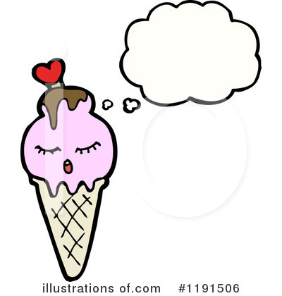 Royalty-Free (RF) Ice Cream Cone Clipart Illustration by lineartestpilot - Stock Sample #1191506