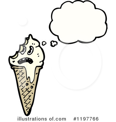 Royalty-Free (RF) Ice Cream Cone Clipart Illustration by lineartestpilot - Stock Sample #1197766