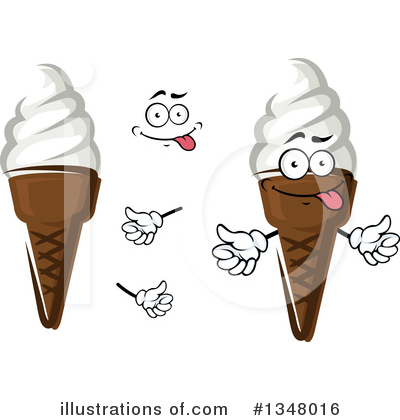 Royalty-Free (RF) Ice Cream Cone Clipart Illustration by Vector Tradition SM - Stock Sample #1348016