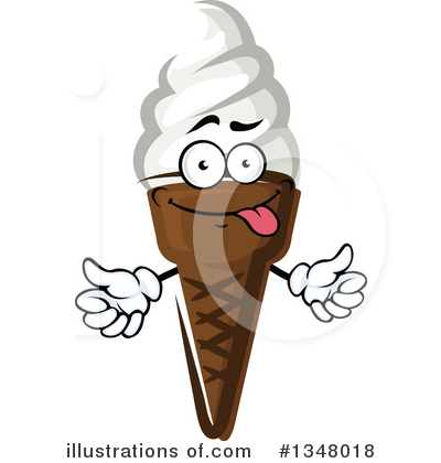 Royalty-Free (RF) Ice Cream Cone Clipart Illustration by Vector Tradition SM - Stock Sample #1348018