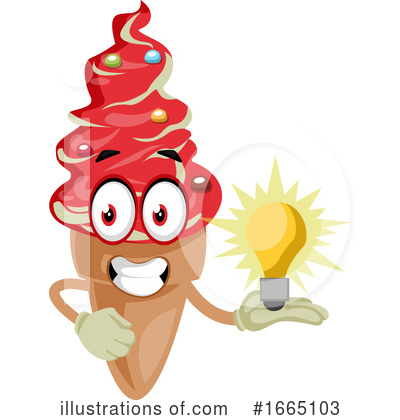 Royalty-Free (RF) Ice Cream Cone Clipart Illustration by Morphart Creations - Stock Sample #1665103