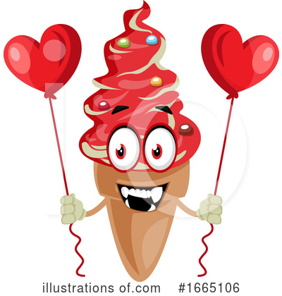 Royalty-Free (RF) Ice Cream Cone Clipart Illustration by Morphart Creations - Stock Sample #1665106