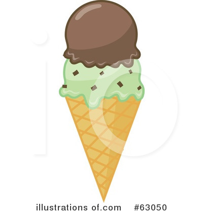 Royalty-Free (RF) Ice Cream Cone Clipart Illustration by Rosie Piter - Stock Sample #63050