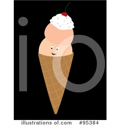 Royalty-Free (RF) Ice Cream Cone Clipart Illustration by Randomway - Stock Sample #95384