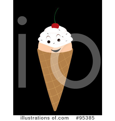 Royalty-Free (RF) Ice Cream Cone Clipart Illustration by Randomway - Stock Sample #95385