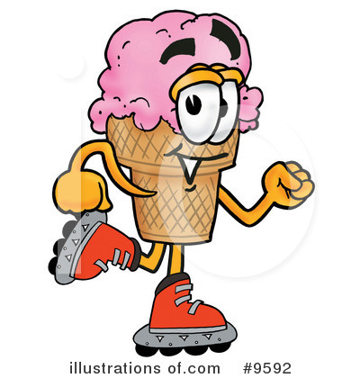 Royalty-Free (RF) Ice Cream Cone Clipart Illustration by Mascot Junction - Stock Sample #9592