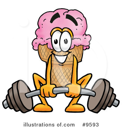 Royalty-Free (RF) Ice Cream Cone Clipart Illustration by Mascot Junction - Stock Sample #9593