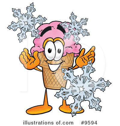 Royalty-Free (RF) Ice Cream Cone Clipart Illustration by Mascot Junction - Stock Sample #9594