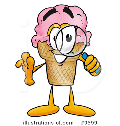 Royalty-Free (RF) Ice Cream Cone Clipart Illustration by Mascot Junction - Stock Sample #9599