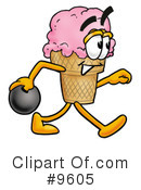 Ice Cream Cone Clipart #9605 by Mascot Junction