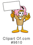 Ice Cream Cone Clipart #9610 by Mascot Junction