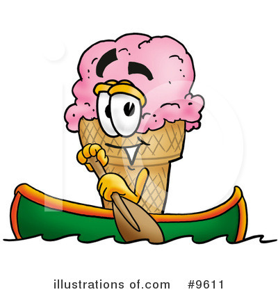 Royalty-Free (RF) Ice Cream Cone Clipart Illustration by Mascot Junction - Stock Sample #9611