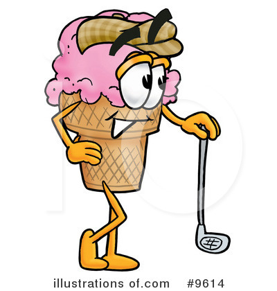 Royalty-Free (RF) Ice Cream Cone Clipart Illustration by Mascot Junction - Stock Sample #9614