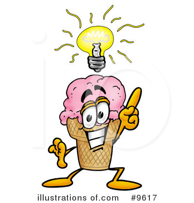 Royalty-Free (RF) Ice Cream Cone Clipart Illustration by Mascot Junction - Stock Sample #9617
