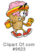 Ice Cream Cone Clipart #9623 by Mascot Junction