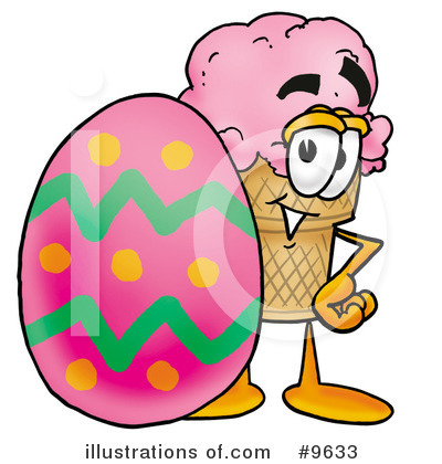 Royalty-Free (RF) Ice Cream Cone Clipart Illustration by Mascot Junction - Stock Sample #9633