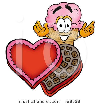 Royalty-Free (RF) Ice Cream Cone Clipart Illustration by Mascot Junction - Stock Sample #9638