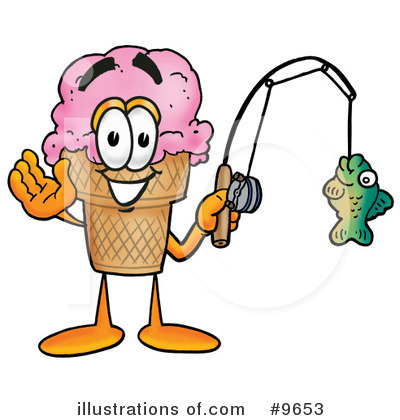 Royalty-Free (RF) Ice Cream Cone Clipart Illustration by Mascot Junction - Stock Sample #9653