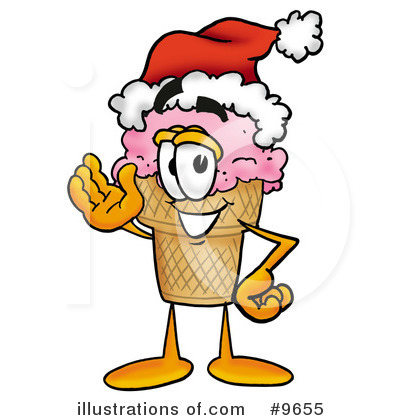 Royalty-Free (RF) Ice Cream Cone Clipart Illustration by Mascot Junction - Stock Sample #9655