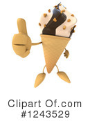 Ice Cream Cone Mascot Clipart #1243529 by Julos