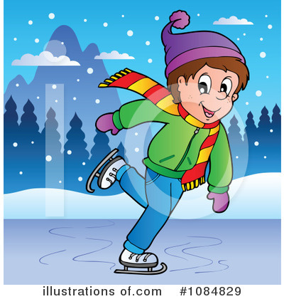 Ice Skating Clipart #1084829 by visekart