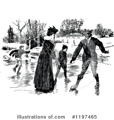 Royalty-Free (RF) Ice Skating Clipart Illustration by Prawny Vintage - Stock Sample #1197465