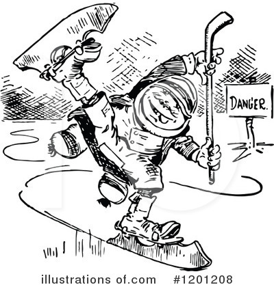 Royalty-Free (RF) Ice Skating Clipart Illustration by Prawny Vintage - Stock Sample #1201208