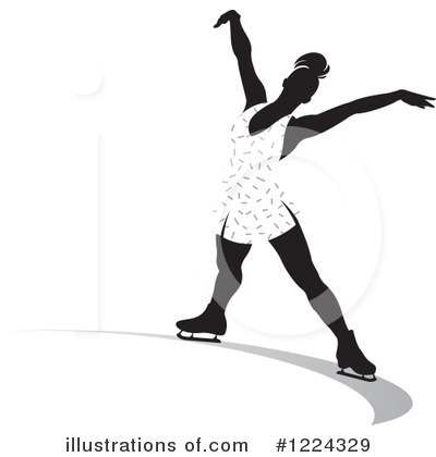 Ice Skating Clipart #1224329 by Lal Perera