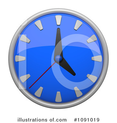 Clock Clipart #1091019 by Leo Blanchette