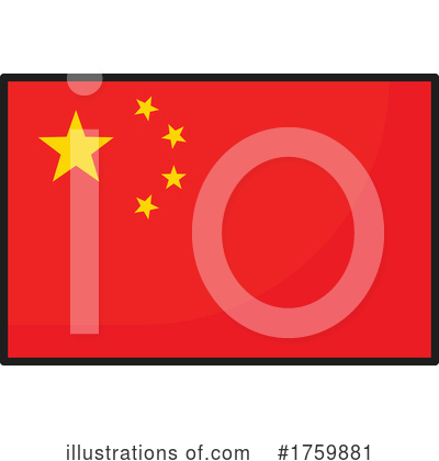 Chinese Flag Clipart #1759881 by Vector Tradition SM
