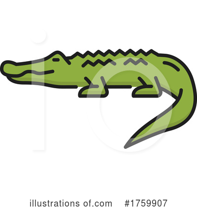 Crocodile Clipart #1759907 by Vector Tradition SM