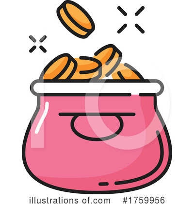 Coins Clipart #1759956 by Vector Tradition SM