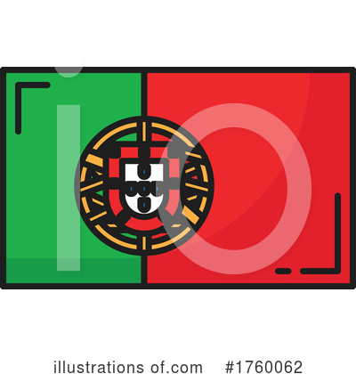 Portugal Flag Clipart #1760062 by Vector Tradition SM