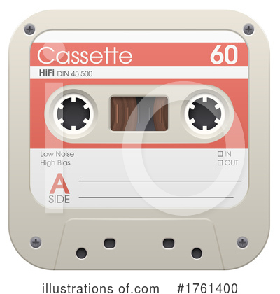 Cassette Clipart #1761400 by Vector Tradition SM