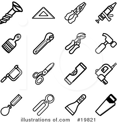 Pliers Clipart #19821 by AtStockIllustration