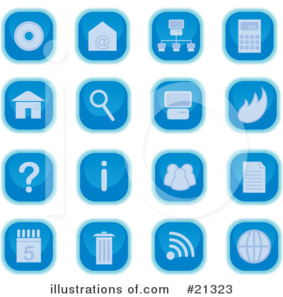 Royalty-Free (RF) Icons Clipart Illustration by Paulo Resende - Stock Sample #21323