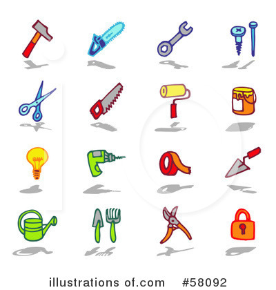 Royalty-Free (RF) Icons Clipart Illustration by NL shop - Stock Sample #58092