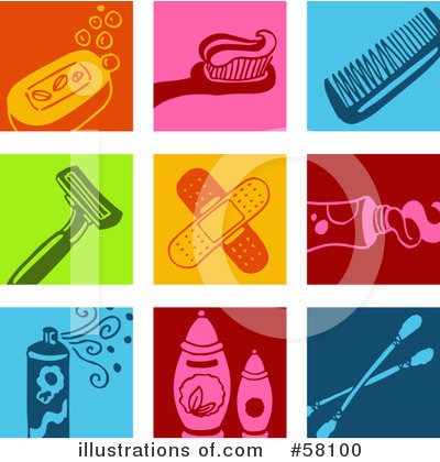 Royalty-Free (RF) Icons Clipart Illustration by NL shop - Stock Sample #58100