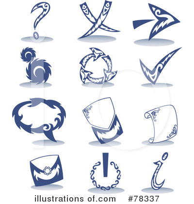 Royalty-Free (RF) Icons Clipart Illustration by Cherie Reve - Stock Sample #78337