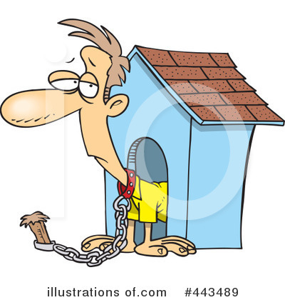 Royalty-Free (RF) In The Dog House Clipart Illustration by toonaday - Stock Sample #443489