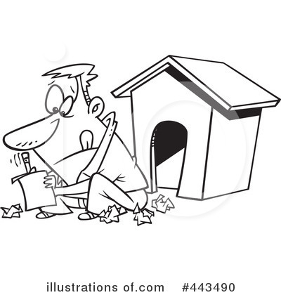 Royalty-Free (RF) In The Dog House Clipart Illustration by toonaday - Stock Sample #443490