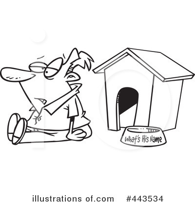 Royalty-Free (RF) In The Dog House Clipart Illustration by toonaday - Stock Sample #443534