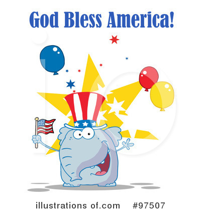 Royalty-Free (RF) Independence Day Clipart Illustration by Hit Toon - Stock Sample #97507