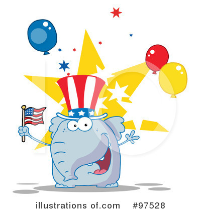 Royalty-Free (RF) Independence Day Clipart Illustration by Hit Toon - Stock Sample #97528
