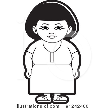 Indian Woman Clipart #1242466 by Lal Perera