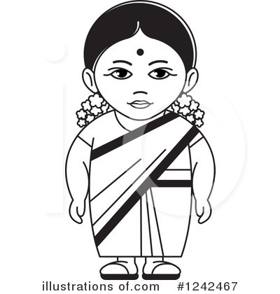 Indian Woman Clipart #1242467 by Lal Perera