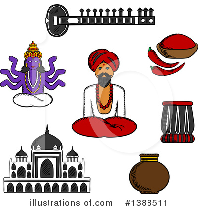 Royalty-Free (RF) Indian Clipart Illustration by Vector Tradition SM - Stock Sample #1388511