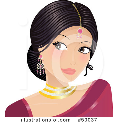 Indian Woman Clipart #50037 by Melisende Vector