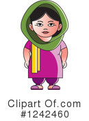 Indian Woman Clipart #1242460 by Lal Perera